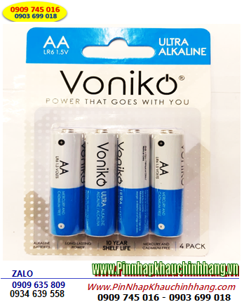 Pin AA 1.5v alkaline Voniko LR6 _Pin tiểu AA 1.5v Alkaline Voniko LR6 AM3 chính hãng (Loại Vỉ 4 viên)